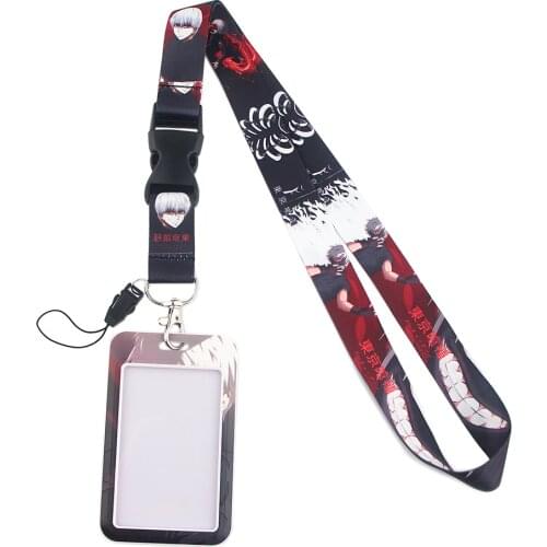 DZ1278 New Tokyo Ghoul Anime Lanyard Credit Card ID Holder Bag Student Women Travel Bank Bus Business Card Cover Badge