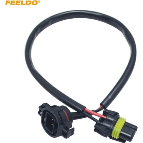 FEELDO 1Pc Car 12V 9006 To H16/5202 Plug Power Cable Wire Harness Extension Cable for HID Conversion Kit Ballast to Stock Cable
