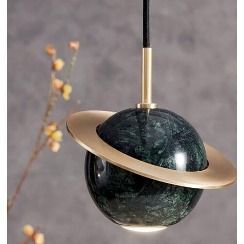 Head small droplight Nordic modern light lamps and lanterns of luxury simple bedside table marble droplight planets