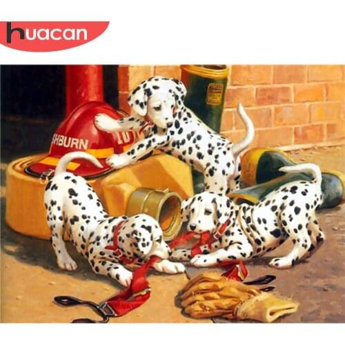 HUACAN Diy Diamond Painting Dog Full Square/Round Diamond Embroidery Animal Mosaic Handmade Gift Decor For Home