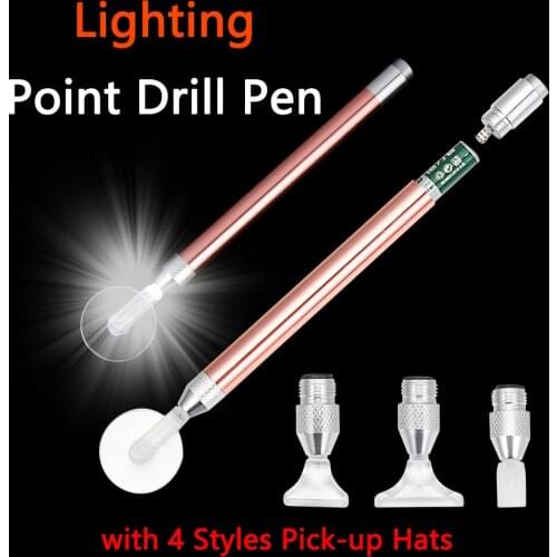 5D Diamond Painting Tool Point Drill Pen Lighting Drill Pen with 4 Styles Head Cross Stitch tool Embroidery Crafts Accessories