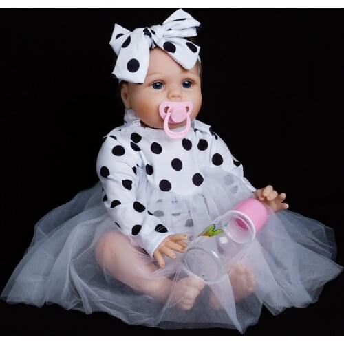 55cm Soft Silicone Reborn Dolls Surprises Newest Girl Toys Soft Vinyl Newborn Princess Sleeping Reborn Dolls Reloading Clothes