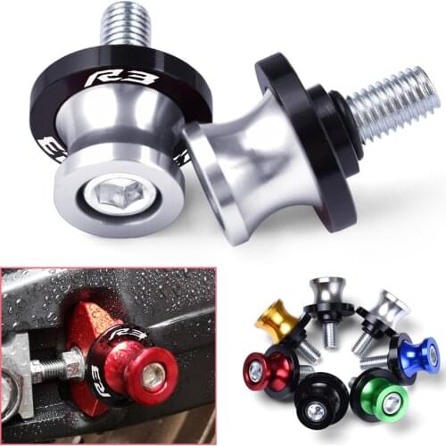LOGO YZF-R3 For YAMAHA YZF R3 YZFR3 YZF-R3 2015-2016 2017 Motorcycle Swingarm Spools M6 Stand Screws CNC Motorcycle Accessories