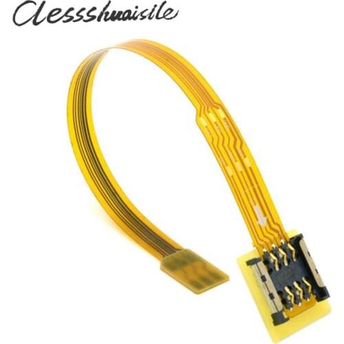 Micro SIM Card to Nano SIM Kit Male to Female Extension Soft Flat FPC Cable Extender 10cm