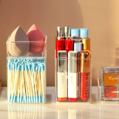 Multifunctional Storage Box Container Jewelry Holder Storage Box Cosmetic Makeup Cotton Pad Swab Organizer Brush Pen Holder
