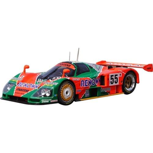 1/18 Metal alloy die-casting simulation car model Mazda787B 55# Rally car Adult collection Toys for children Family display