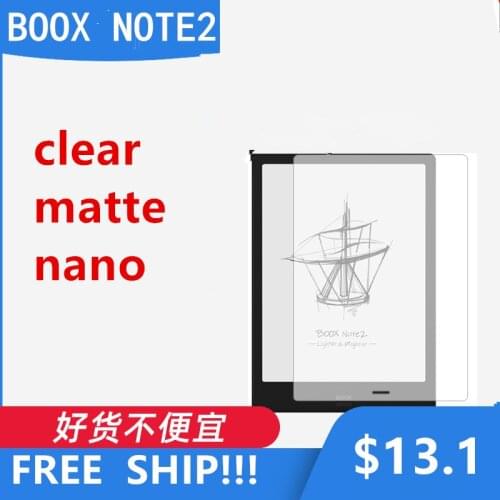2pcs/lot Soft Clear/Matte/Nano Explosion-Proof Protective Films for ONYX Boox Note2 10.3inch Ebook Tablet Screen Protectors