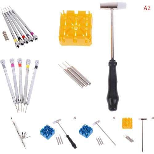 5PCS/Set Watch Band Bracelet Link Repair Remover Tool Hammer Punch Pins Strap Holder Kit Watch Meter Repair Accessories Tools
