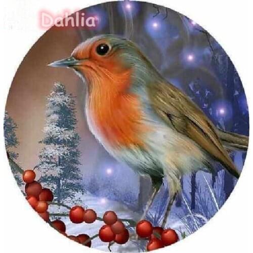 Spirit of Winter Robin Flying Bird Cross Stitch Kit Top Quality Embroidery Needlework DIY 14CT Canvas Unprinted Decor Handmade
