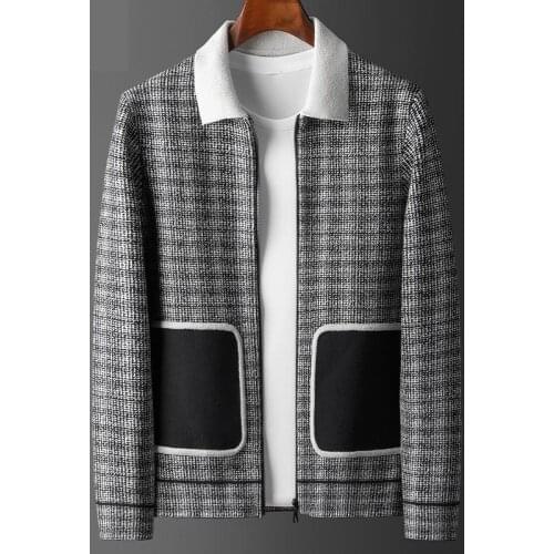 New Arrival High Quality Autumn Coat Men Cardigan Zipper Sweater Fashion Casual Computer Knitted Thick Plus Size M-2XL 3XL 4XL