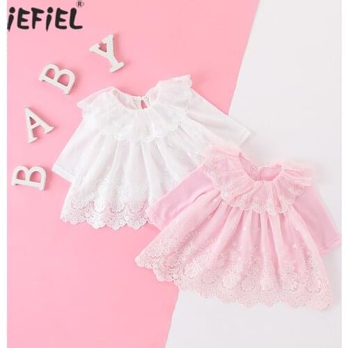 Girls Autumn Dresses Princess Wedding Ball Gown Dress Baby Girl Birthday Baptism Princess Lace Tulle Mesh Dress 0-12 Month