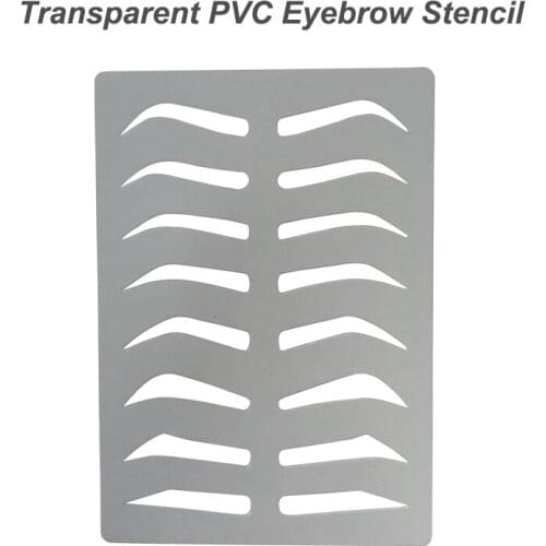 Transparent PVC Eyebrow Stencil for Microblading 8 Shapes Eyebrow Template Brow Shaping Tool Permanent Makeup Accessory Supply