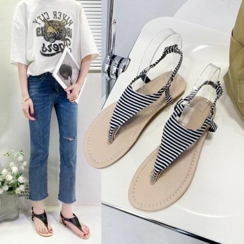 2021 Summer Women Sandals Outdoor Beach Flip-flop Sandals Solid Fashion Gladiator Sandals Women Flats Casual Ladies Shoes Hot