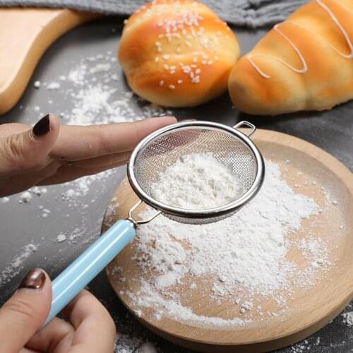 Stainless Steel Fine Mesh Strainer Multifunctional Wire Sieve Sifter Flour Sifter Sieve Oil Strainer Filter With Handle for Home