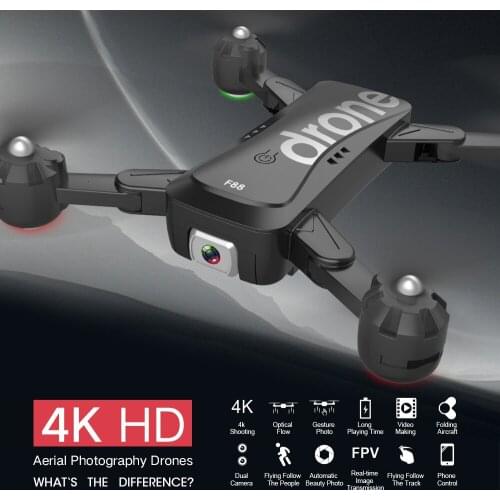 Folding F88 Drone RC Quadcopter Foldable Portable WiFi Drones With 4K HD Wide-Angle Live Video Camera Altitude Hold Mode Drone
