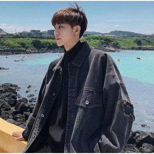 Stylish Denim Jacket Vintage Mens Bomber Jacket Plus Size Lapel Mens Jacket Good Quality Mens Jackets and Coats Cotton