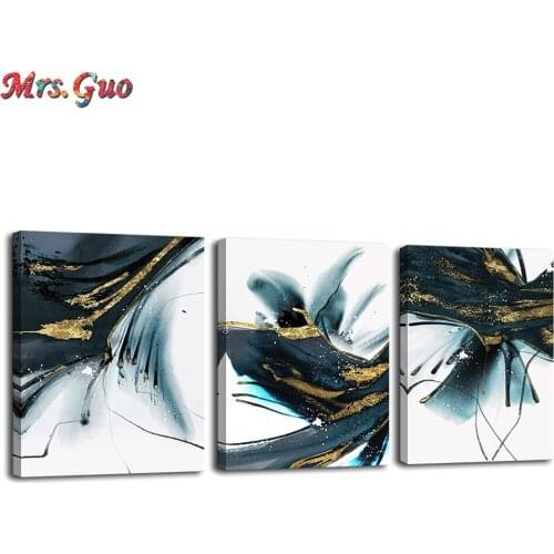 Triptych Deep Blue and White Abstract Line 5d Diamond Painting Full Diamond Embroidery Diamond Mosaic Christmas Decor Picture