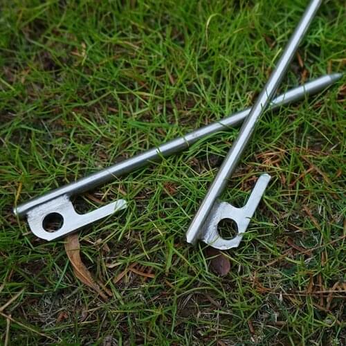 12/20/30/40cm Outdoor Stainless Steel Tent Nails Tent Pegs Outdoor Cement Nail Camping Spike Canopy Tent Peg Camp Studs Stake