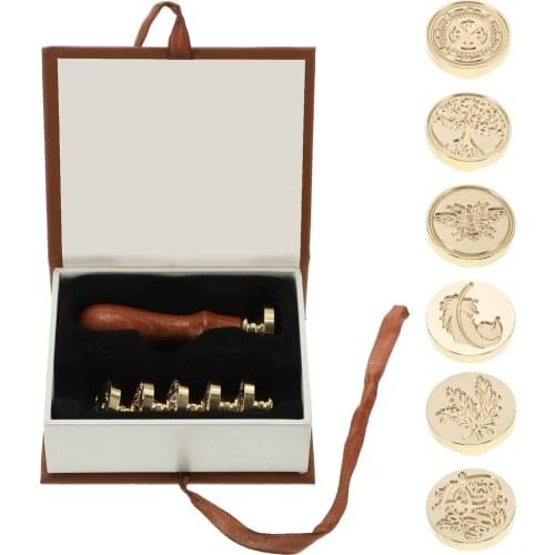 1 Set Retro Style Wax Seals Delicate Pattern Stamps Scrapbooking DIY Decorations