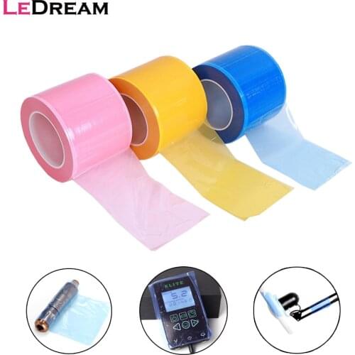 1 Roll 1200pcs Tattoo Barrier Film Disposable Waterproof For Tattoo Dental Protective Wrap Cling Barrier Film Tape Covers