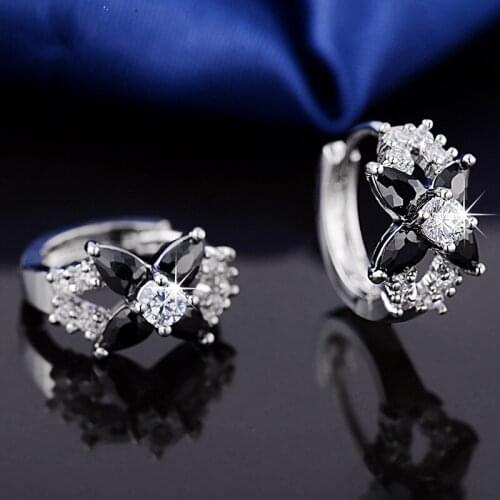 Women AAA Colorful Austrian CZ Crystal Brilliant Earrings for Ladies