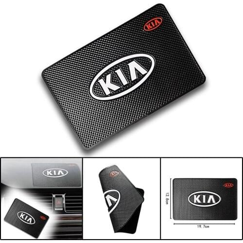 1pc Fashion Car Logo Anti Slip Mat Phone Holder Non-Slip Mat Pad For KIA K2 K3 K5 Sorento Sportage R Rio Soul cap car styling