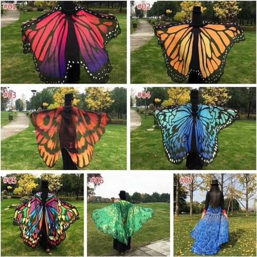 Multi-Purpose Irregular Chiffon Boho Bohemia Tapestry Beach Throw Mat Shawl Butterfly Peacock Shape Fashionable Decoration