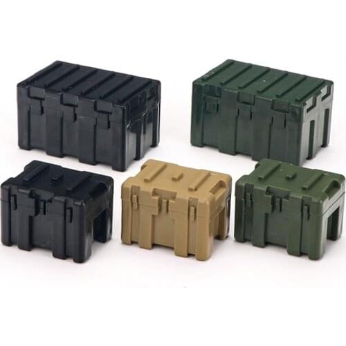 5 Pcs/Lot Military WW2 Weapons Box Army Soldier Assemble Building Blocks Storage Box Children Gifts X008