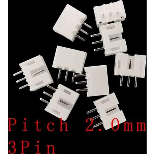 50PCS PH2.0 3 Pin 2.0mm Pitch Plastic Shell Housing Male Plug Pin Header Terminal Connectors for JST PH 2.0 3P Wire Connector