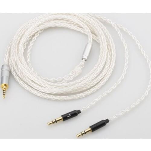 Audiocrast HIFI 8 Cores 7N OCC Silver Plated 2.5mm Balanced Headphone upgrade cord cable For Hifiman SUNDARA he400i he400s HE560