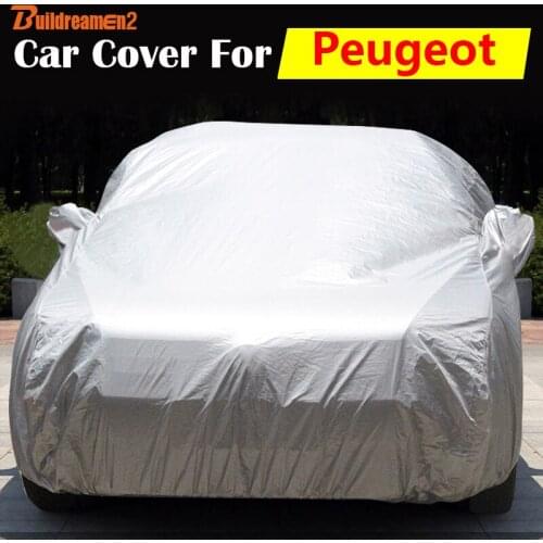 Buildreamen2 Car Cover Outdoor Anti-UV Sun Snow Rain Scratch Resistant Auto Cover For Peugeot 4008 4007 405 406 407 408 5008 508