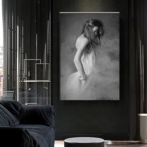 Ballet Dancer Wall Art Print Black White Poster Canvas Modern Paintings On The Wall Pictures for Living Room Home Decor