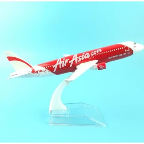 FREE SHIPPING 16CM A320 AIR ASIA METAL ALLOY MODEL PLANE AIRCRAFT MODEL TOY AIRPLANE BIRTHDAY GIFT