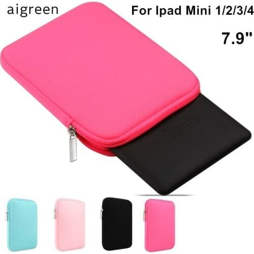 2020 Newest Hot Soft Sleeve Case For ipad mini 7.9",For ipad mini 1/2/3/4, Pouch For iPad 7.9 inch,Wholesales,Free Drop Shipping