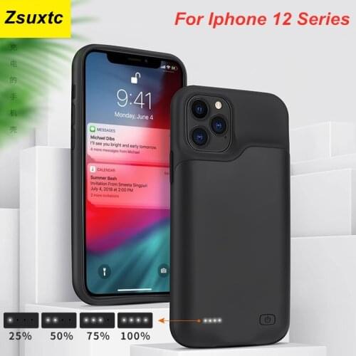 Araceli 2020 For iphone 12 Mini 12 Pro Max Battery Case Thin Smart Charger Cover Power Bank For iphone 12 Pro Max Battery Case