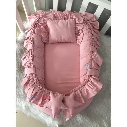 Jaju Baby Handmade, Powder Color Frilly Luxury Design Babynest