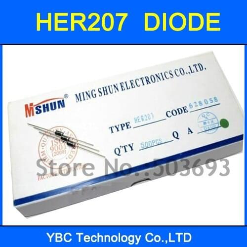 200pcs/lot HER207 Fast Recovery Diode