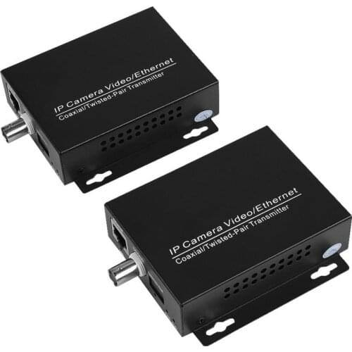 1Pair Ethernet IP Extender Over Coax HD Network Kit EoC Coaxial Cable Transmission Extender for Security CCTV Cameras
