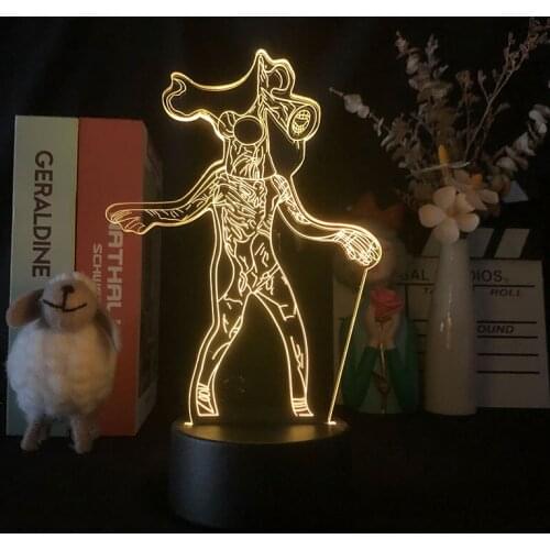 Siren Head American Monster Birthday 3D Night Light Alarm Clock Base Directly Supply Delineascope Infant Nightlight Customed