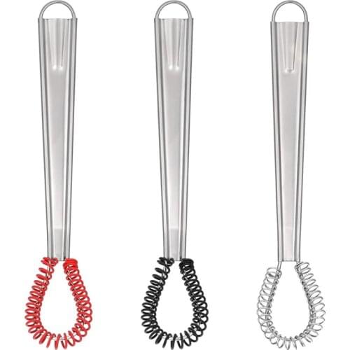 HOT 3 Pack Stainless Steel Mini Egg Whisk, Handheld Milk Frother Foamer Foaming Creamy Coffee Mixer Spring Sauce Blender
