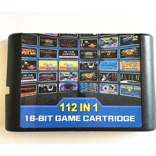 112 in 1 Game Cartridge 16 bit Game Card For Sega Mega Drive MD for Megadrive For Genesis console