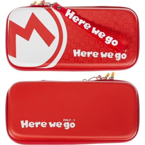 Red Hard Protective Storage Bag For Nitendo Switch Case NS Lite Console Carry Bag with Adjustable Lanyard