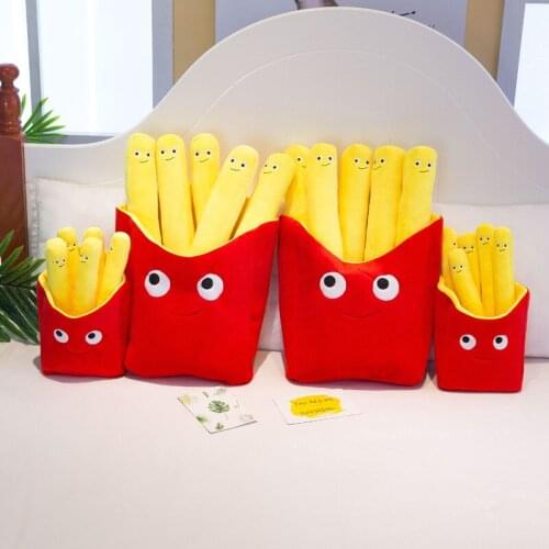 Creative Simple Cute Cartoon Simulation French Fries Pizza Pillow Plush Toy Doll Photography Props Sofa Pillow Birthday Gift
