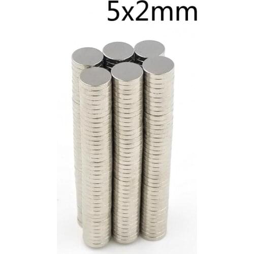 100pcs 5x2mm round neodymium magnet, permanent thin disk, super strong