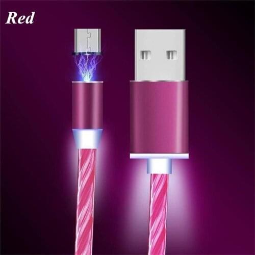 Magnetic TYPE C USB Cable LED Luminous Charging For Huawei P20 Lite P30 Pro xiaomi mi 9 9t samsung a70 Phone Magnet Charger Cord