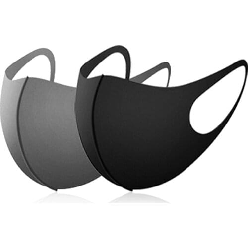 Face Mask Adult Anti-dust Cotton Mouth Mask Halloween Cosplay Dustproof Men Women Fashion Anti-fog Black Solid Color Mask