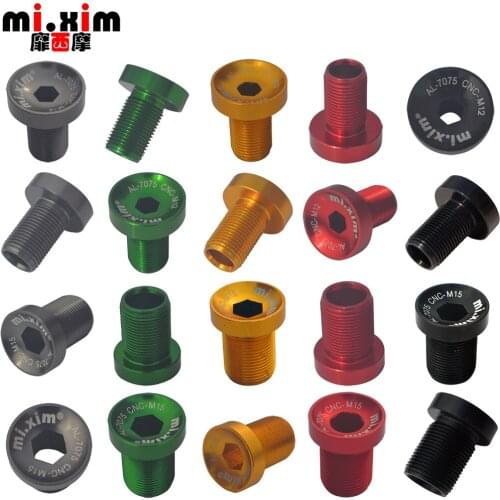 Mi.Xim Aluminum Alloy M12/15 Spline Axis Screw ES25 Spline Axis Crankset Screw 12/15mm Free Shipping