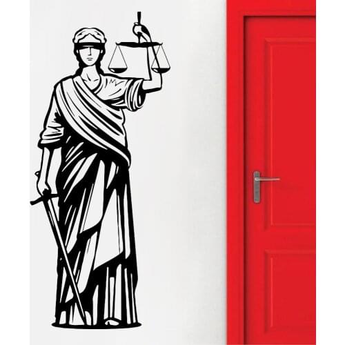 Mythology Wall Sticker Greek Goddess of Justice Vinyl Wall Decal Home Decoration For Living Room Bedroom Wardrobe Stickers Y744