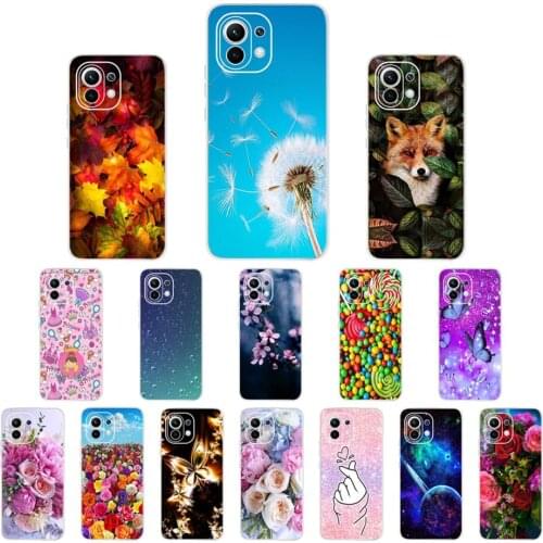 Fashion Pattern Cover Case For Xiaomi Mi 11 mi11 Case Soft Silicone Coque Bumper For Xiomi 11 xiaomi mi11 M2011K2C Back Coque