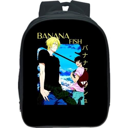 Hot Anime Banana Fish Backpack Boys Girls Bag Fashion Backpack Kids Teens School Bags Bookbag Cartoon Travel Casual Mochilas